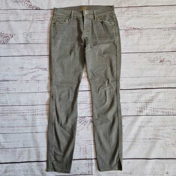 Mother The Vamp Finders Keepers Graphite Skinny Ankle Slit Mid Rise Womens 26 - Picture 1 of 7